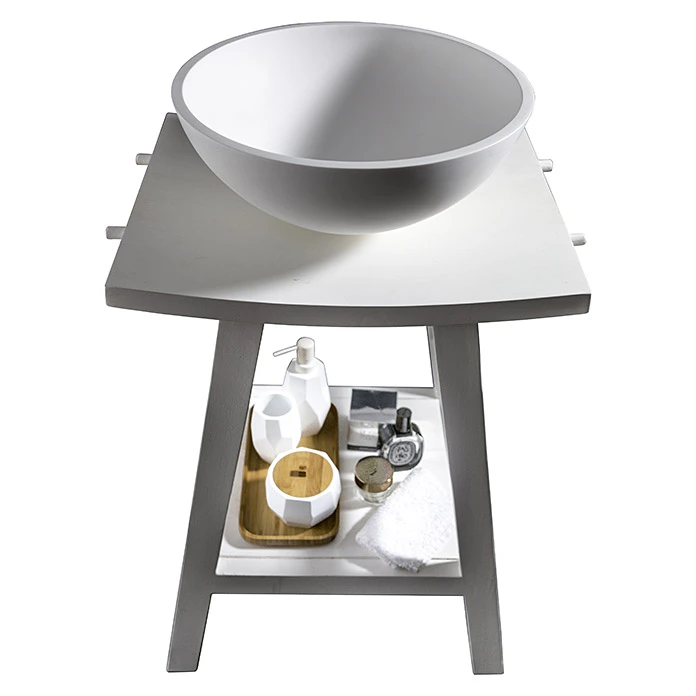 Waschtisch-Konsole Zen Weiss 5 Waschtisch-Konsole Zen Weiss – Bild 3