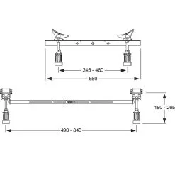 MEPA Badewannenfuss WS Uni