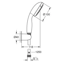 GROHE Brausegarnitur Vitalio Start Duo