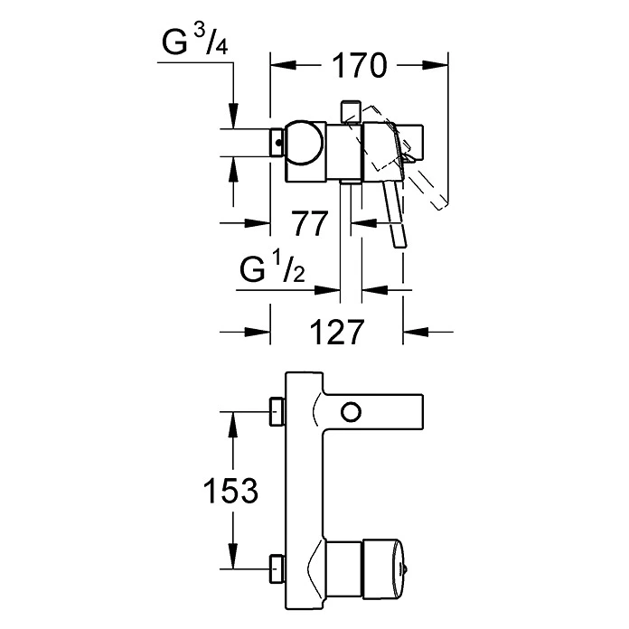 GROHE Wannenmischer Concetto 3 GROHE Wannenmischer Concetto