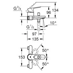 GROHE Wannenmischer Start Loop S