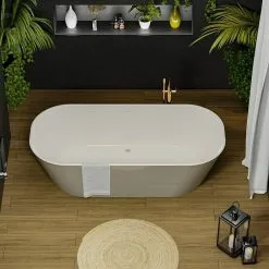 Freistehende Badewanne Torino Kieselgrau -Bad + Sanitär affär 12 1136