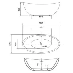 Freistehende Badewanne Arezzo