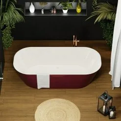 Freistehende Badewanne Torino Bordeaux -Bad + Sanitär affär 12 1180