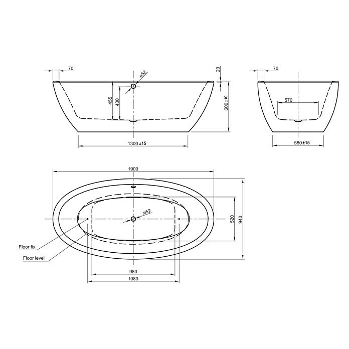 Ottofond Freistehende Badewanne Jade 3 Ottofond Freistehende Badewanne Jade