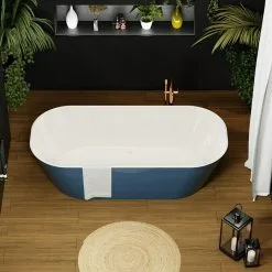 Freistehende Badewanne Torino Blau