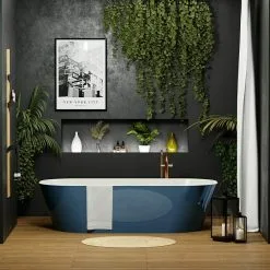 Freistehende Badewanne Torino Blau -Bad + Sanitär affär 12 1211