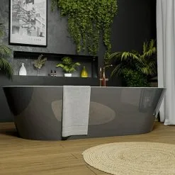 Freistehende Badewanne Torino Platingrau -Bad + Sanitär affär 12 1223