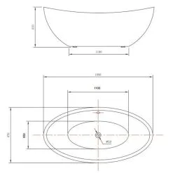 Freistehende Badewanne Arezzo Weiss
