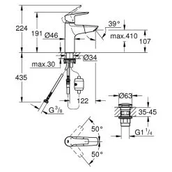 Grohe Quickfix Waschtischmischer Start M-Size -Bad + Sanitär affär 12 1291