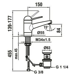 Similor Waschtischmischer Milor