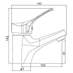 Camargue Waschtischmischer Egeo II -Bad + Sanitär affär 12 1332