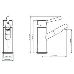 Camargue Waschtischmischer Merida Niederdruck -Bad + Sanitär affär 12 1340