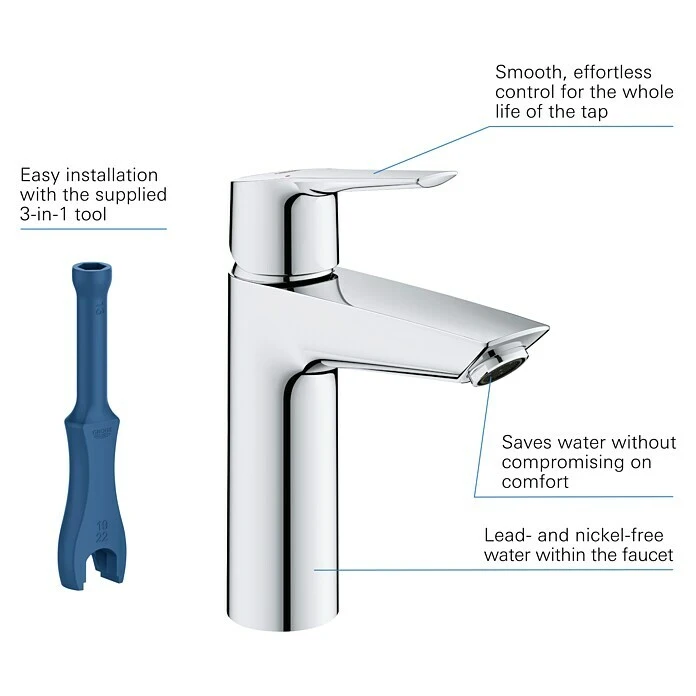 Grohe Quickfix Waschtischmischer Start M-Size 4 Grohe Quickfix Waschtischmischer Start M-Size – Bild 2