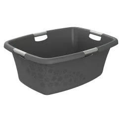 Rotho Wäschewanne 50 L Flowers Anthrazit
