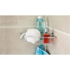 Tesa Eckduschkorb Draad -Bad + Sanitär affär 12 2809