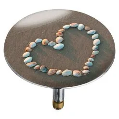 WENKO Badewannenstöpsel Pluggy XXL Shell Heart -Bad + Sanitär affär 12 3170