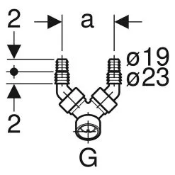 GEBERIT Doppelschlauchtülle