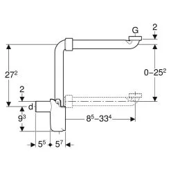 GEBERIT Raumsparsiphon