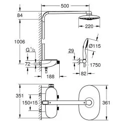 GROHE Duschsystem Rainshower SmartControl -Bad + Sanitär affär 12 359
