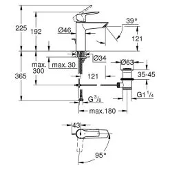 Grohe Quickfix Waschtischmischer Start M-Size -Bad + Sanitär affär 12 516
