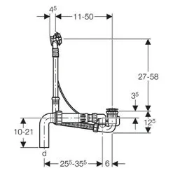 GEBERIT Badewannenablauf