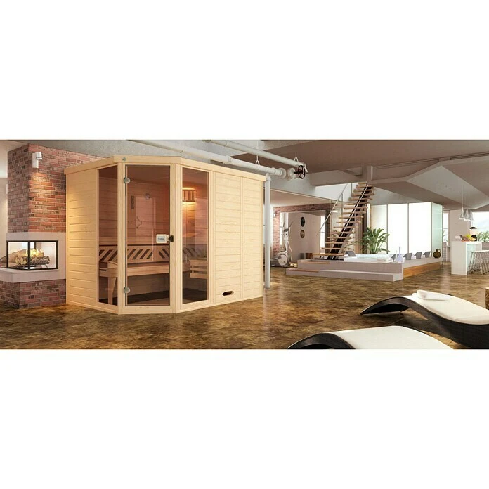 FinnWood Massivholzsauna Bjarne 2 3 FinnWood Massivholzsauna Bjarne 2