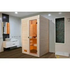 FinnWood Massivholzsauna Lasse 1