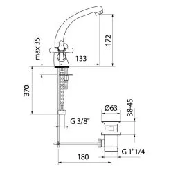 WEBERT Waschtischmischer Retro