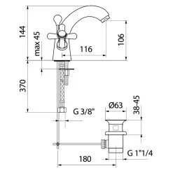 WEBERT Waschtischmischer Retro -Bad + Sanitär affär 2367157 24063402 696x696 1