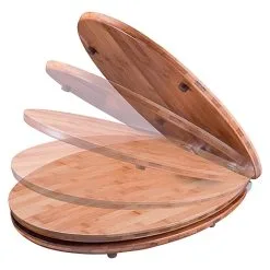 POSEIDON WC-Sitz Bambus Dunkel