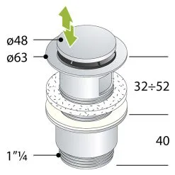 Ablaufventil Clicker Klein